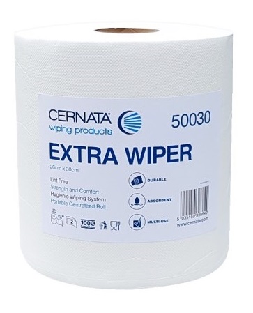 CERNATA Lint Free Extra Wiper Roll 500 Sheets White